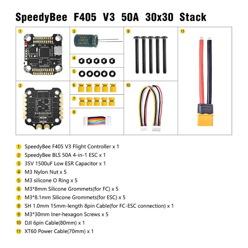 SpeedyBee F405 V3/V4 FC ESC St - Speedybee F405 V4 Bls 55A Stack 评论和价格
